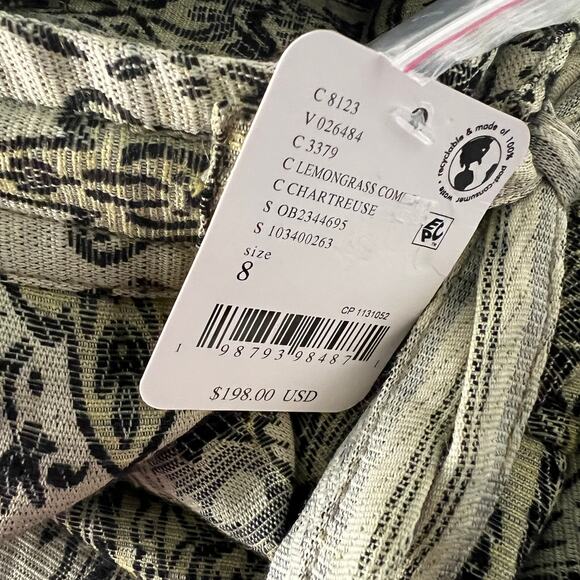 Free People Dahlia Wide-Leg Pants | Lemongrass Combo | Size 8 - Picture 10 of 10